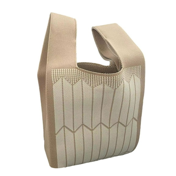 Milageto Shoulder Bag Knitting Hobo Bag Women's Knit Tote Bag for Party Winter Autumn khaki