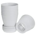 thumbnail image 1 of Unique Bargains 6.7 Inch Plant Pots, 8Pcs PP Flower Pot Decorative Plastic Planters, White, 1 of 5