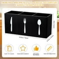 thumbnail image 2 of LZLINGMEI 1PC Acrylic Cutlery Storage Organizer,Silverware Countertop Knife Spoon and Fork Holder Kitchen,3 Section Tableware Storage Box for Cabinet Home Flatware Dining Room(Black), 2 of 11