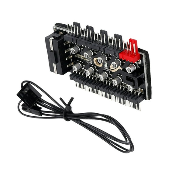 Chassis four pin PWM PC CPU Fan Splitter Adapter, Internal Motherboard Extension Cable Cord - 4D interface