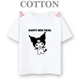 thumbnail image 5 of Camiseta de algodón para niños Kuromi, camiseta informal de verano de manga corta con estampado de anime My Melody Sanrio, regalo kawaii para niños y niñas, 5 of 5