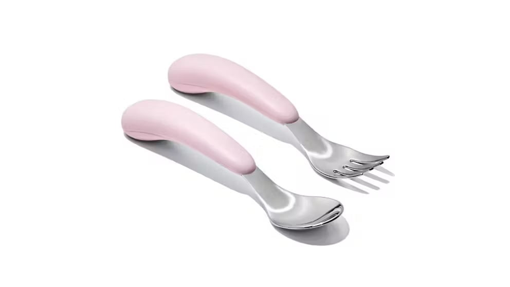 Oxo Tot - Ensemble Fourchette & Cuillère - - Fleur - 12 Mois +