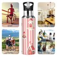 thumbnail image 7 of Yayeee 20oz Insulated Water Bottle Double Wall Stainless Steel with Flip Straw Lid, White Gingerbread Houses, 7 of 7