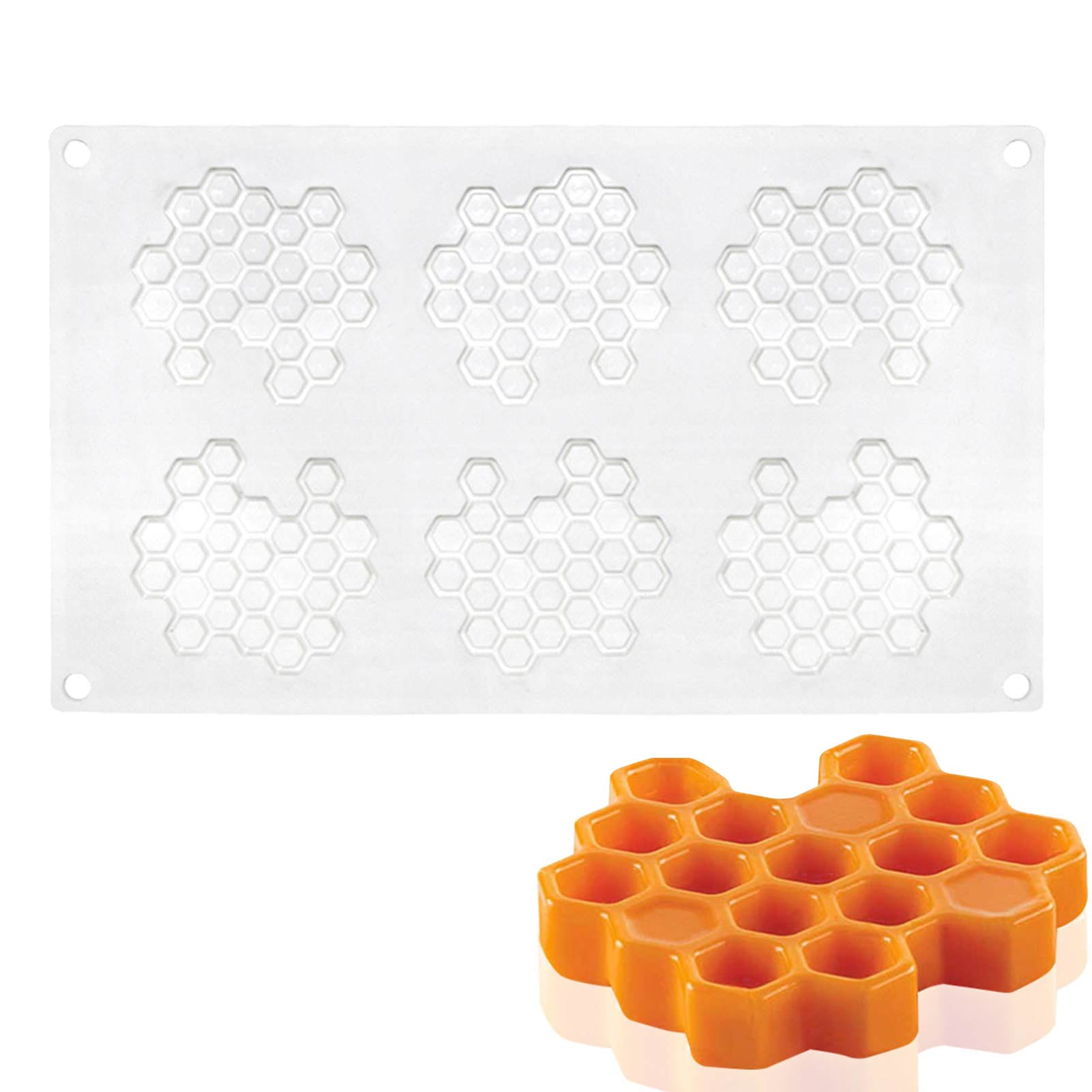 Bee Honeycomb Silicone Mold Craft DIY Soap Cake Tart Chocolate Mould Baking Tool 