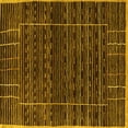 thumbnail image 1 of Ahgly Company Machine Washable Indoor Square Abstract Yellow Contemporary Area Rugs, 7' Square, 1 of 4