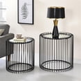 thumbnail image 4 of Bowery Hill Contemporary Metal 2-Piece Nesting Table in Black, 4 of 5