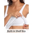 thumbnail image 4 of Women's Cotton Camisole With Shelf Bra Wider Adjustable Straps Basic Tank Tops High quality, 4 of 5