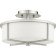 thumbnail image 3 of 2 Light Brushed Nickel Ceiling Light fixture with Steel base material, 3 of 5