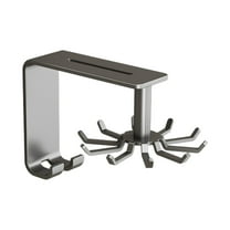 IPEWLEX 360 Degree Rotating Utensils Hanging Rack - Space-Saving Kitchen Utensil Hooks for Pots, Gloves, Spoons, and More - Sturdy Wall Mounted Organizer with No Punching Required