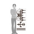 thumbnail image 3 of Baroque Chandelier Wall Art Decal, 3 of 4