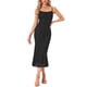 thumbnail image 2 of VESTIDO DE MUJER INSPIRE CHIC Encaje Floral Escote Cuadrado Tirantes de Espagueti Bodycon Cóctel Maxi Vestido M Negro, 2 of 5