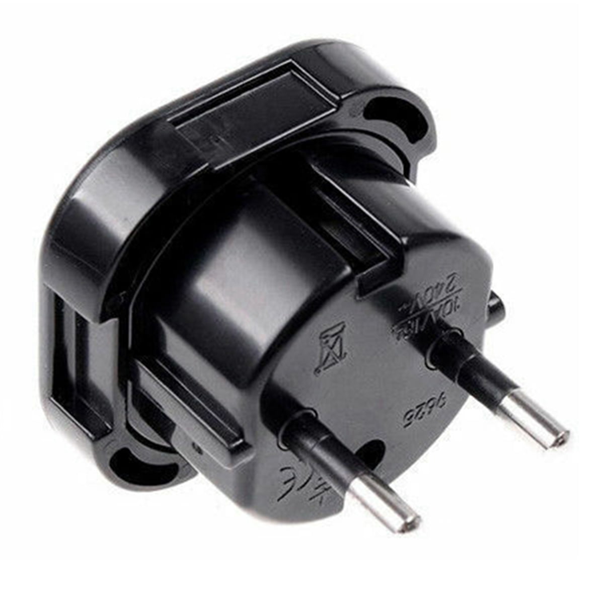 PLUG EURO-UK CONVERTER BLACK Connectors Electrical 