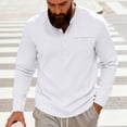 thumbnail image 4 of pstuiky camisa de manga larga para hombre, Camisa informal de sarga de color liso con cuello alto y bolsillos abotonados para hombre camisetas de hombre m, 4 of 9