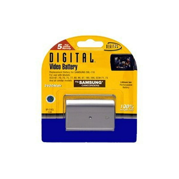 Digital Concepts BP-215CL - Camcorder battery - Li-Ion - 2400 mAh - for Samsung VP-D15, D20, D21, D23, D24, D26, D30, D31, D33, D34, D340, D39, D76, D93, D97, D99