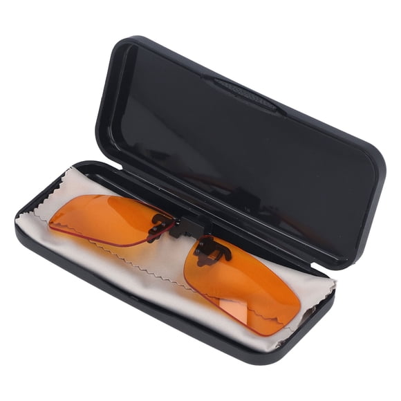 Gafas con clip de bloqueo de luces azules, lente naranja portátil con tapa vertical eficiente de 180 grados para computador