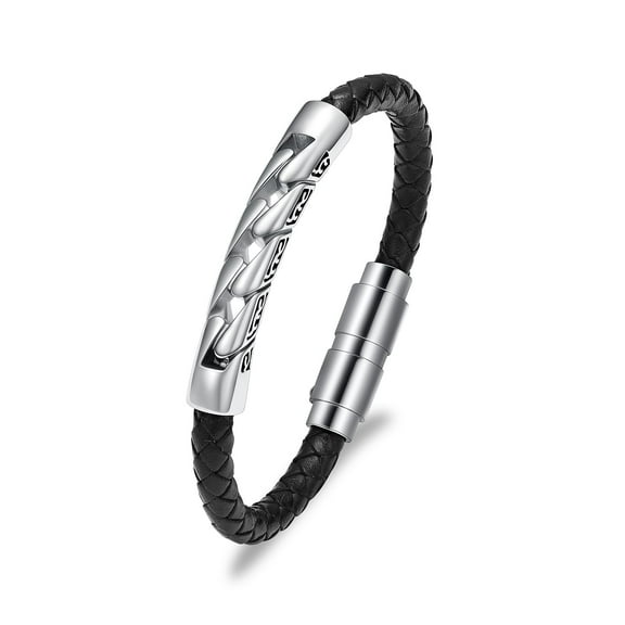 Urn Bracelet for Ashes Leather Cremation Bracelet for Human Ashes Stainless Steel Ashes Bracelet Memorial Cremation Jewelry Keepsake Bangle for Men Women