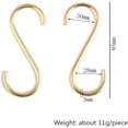 thumbnail image 2 of 10 Pieces Multipurpose Brass S Shaped Hooks Coat Clothes Storage Hangers Kitchen Pot Pan Racks, 2 of 4