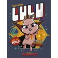 thumbnail image 2 of Boy's DC League of Super-Pets Rule the World Lulu Badge  Graphic Tee Navy Blue Heather Medium, 2 of 4