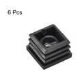 thumbnail image 3 of 6Pack Inserts for Square Tubes with M8 Thread, for 0.98"x0.98" OD Square Tube, Black Plastic Plug Caster Insert Chair, 3 of 6