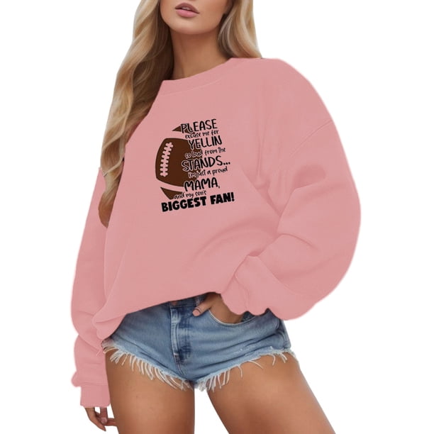 Gibobby Sudaderas para mujer oferta Sudadera de Forro Polar Suave con Cuello Redondo Sudadera para Mujer(Rosa,G)