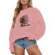 thumbnail image 1 of Gibobby Sudaderas para mujer oferta Sudadera de Forro Polar Suave con Cuello Redondo Sudadera para Mujer(Rosa,G), 1 of 4