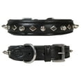 thumbnail image 3 of Derby Dog Designer Series USA Leather Spikes and Diamond Padded Dog Collar - 10", 3 of 6