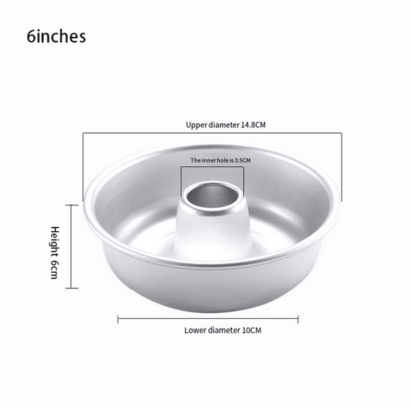 3Pcs 6/7/9 Inches Angel Food Cake Pan Griddle Cake Pans Baking Pans Fluted Tube Pan Dessert Mold Donut Mold