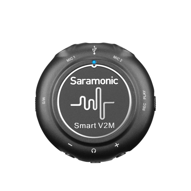 Saramonic 2 Micrófonos Lavalier y Interfaz Portátil para iPhone, iPad, Android y PC/Mac (Smart V2M)