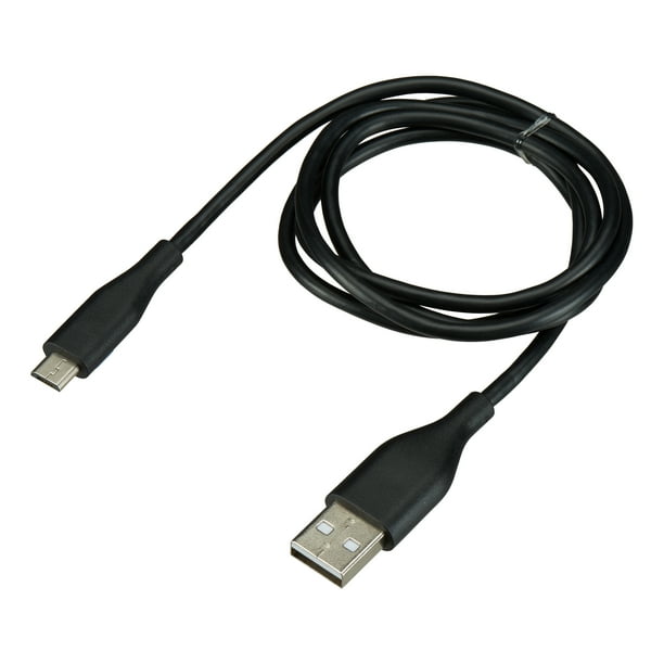 onn. 3' Micro USB Charging Cable, Black - Walmart.com - Walmart.com
