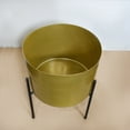 thumbnail image 5 of Handmade 100% Iron Round Modern Gold Coated Color 4.2 x 8 Inches Planters Pot 1014, 5 of 5
