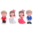 thumbnail image 1 of 2 pares de adorables adornos de plástico para tartas de escritorio de parejas para decoración de salpicadero, 1 of 6