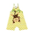 thumbnail image 4 of Odeerbi 5-13 Years Kids Girls Summer Jumpsuit Cute Print Camisole Romper Casual Breathable Comfortable Suspender Overalls Bib Overall Shorts with Pockets, 4 of 5