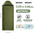 thumbnail image 3 of Sleeping Bags for Adults, 34 ° F to 43 ° F Ultralight Warm Cold Weather Sleeping Bag for Camping, Backpacking, Hiking, Hunting, and Outdoor Travel with Compression Sack, 3 of 7