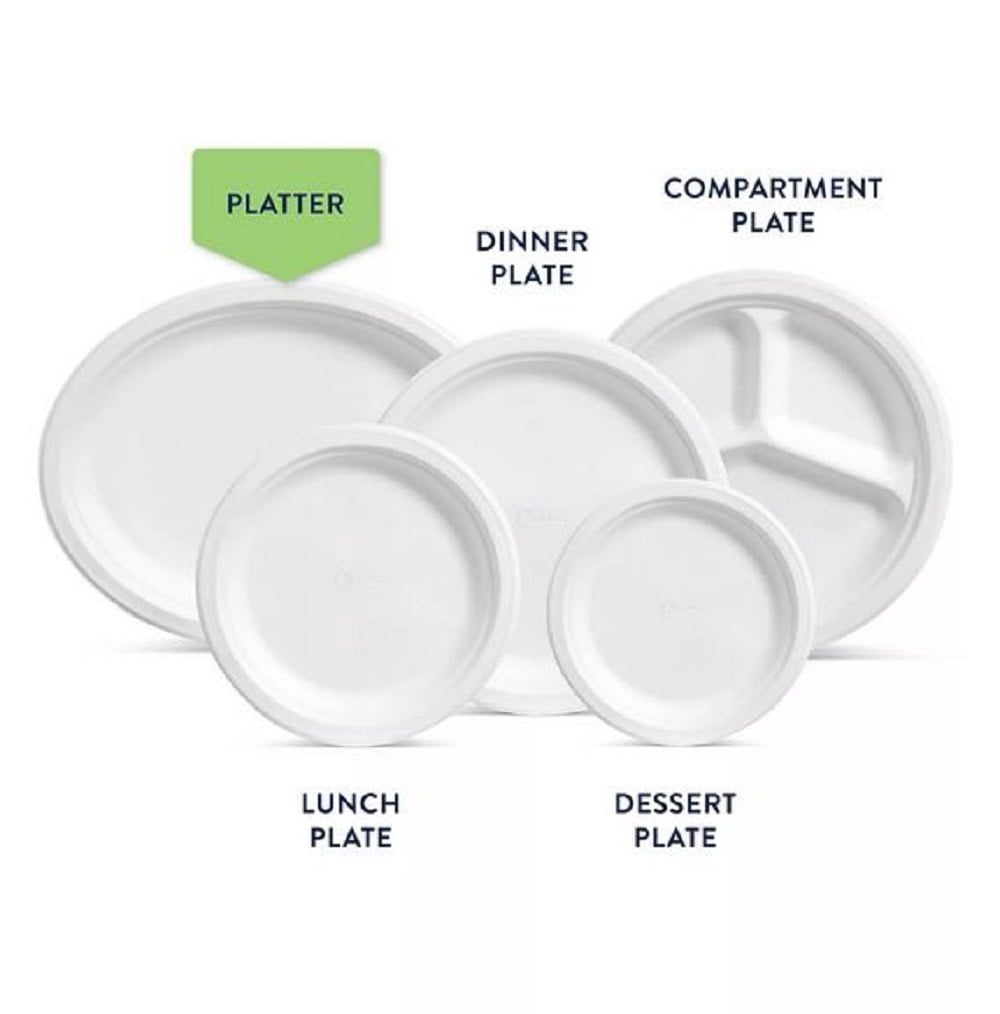 Chinet Classic 12 5/8-inch x 10-inch Paper Platter, 100-count