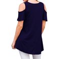 thumbnail image 3 of Sonducket Blusa informal de manga corta con cuello y hombros descubiertos para mujer Prendas para la parte del cuerpo dieciocho Sonducket AP003083-15, 3 of 5