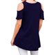 thumbnail image 4 of Sonducket Blusa informal de manga corta con cuello y hombros descubiertos para mujer Prendas para la parte del cuerpo quince, 4 of 5