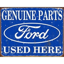 Desperate Enterprises MS1422 Tin Sign Ford Parts, 16x13, Blue
