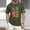 003Army Green, variant on 250th Anniversary Tops, Men's Crew Neck American Flag Print Short Sleeve T-Shirt Patriotic Trendy Independence Day Loose Pullover Tops Blue 5XL