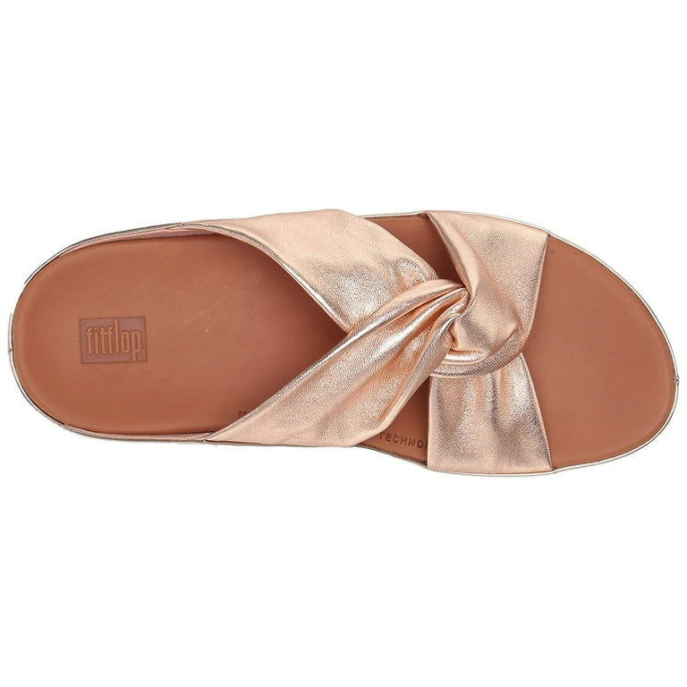 FitFlop Women s Twiss Slide Sandal Rose Gold Size 5.0 Walmart
