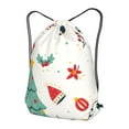 thumbnail image 3 of XMXT Waterproof Gym Bag, Christmas Pattern Flat Design Drawstring Backpack for Men, s, 3 of 8