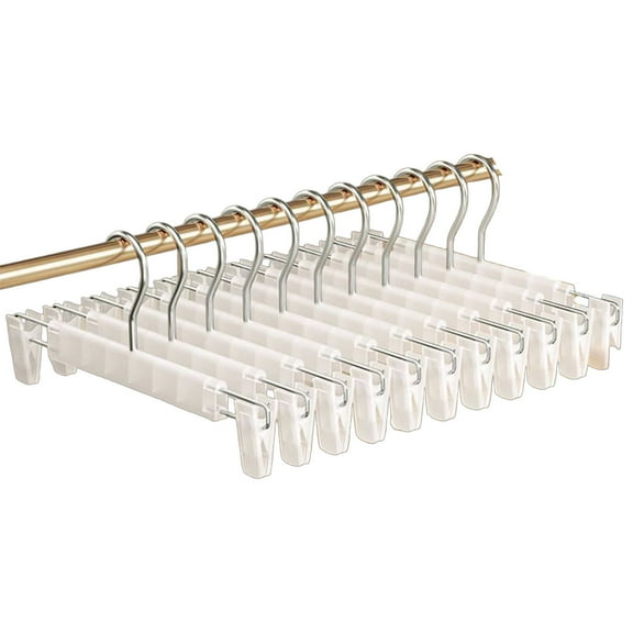 TELOLY Hangers,Designed for All Family Members' Needs Belt Hanger,Makes Sorting and Storing Clothes Easy Belt Organizer for Closet,White