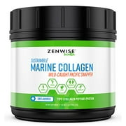Angle View: Zenwise Marine Collagen Peptides Powder 11g Type I Protein Amino Acids 12 OZ