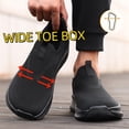 thumbnail image 2 of Men's Wide Toe Box Slip-On Walking Shoes Breathable Mesh Comfort Sneakers, 2 of 9