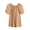 A-Khaki, variant on Off Shoulder Tops Women Loose Puffer Sleeve Blouse Summer Crewneck Shirt Summer Smocked Casual Clothes Black