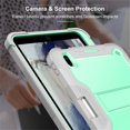 thumbnail image 3 of SaniMore for iPad 10th Generation 10.9" 2022 Case, 3 Layers Multi-Functional Case with Pencil Holder & Kickstand Heavy Duty Full Body Protective Case for Women Men, Green, 3 of 8