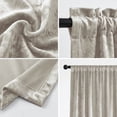 thumbnail image 3 of SNITIE Crushed Velvet Rod Pocket Curtains, 2 Panels Luxurious Thermal Insulated Soundproof Drapes, Soft Durable Light-Filtering Window Treatments for Living Room Bedroom, 3 of 7