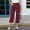 Wine, variant on SwiftWear Women's Cotton-Linen Capris Drawstring Waist w/Gold Button Pockets | Loungewear-to-Casual Versatility | S-3XL