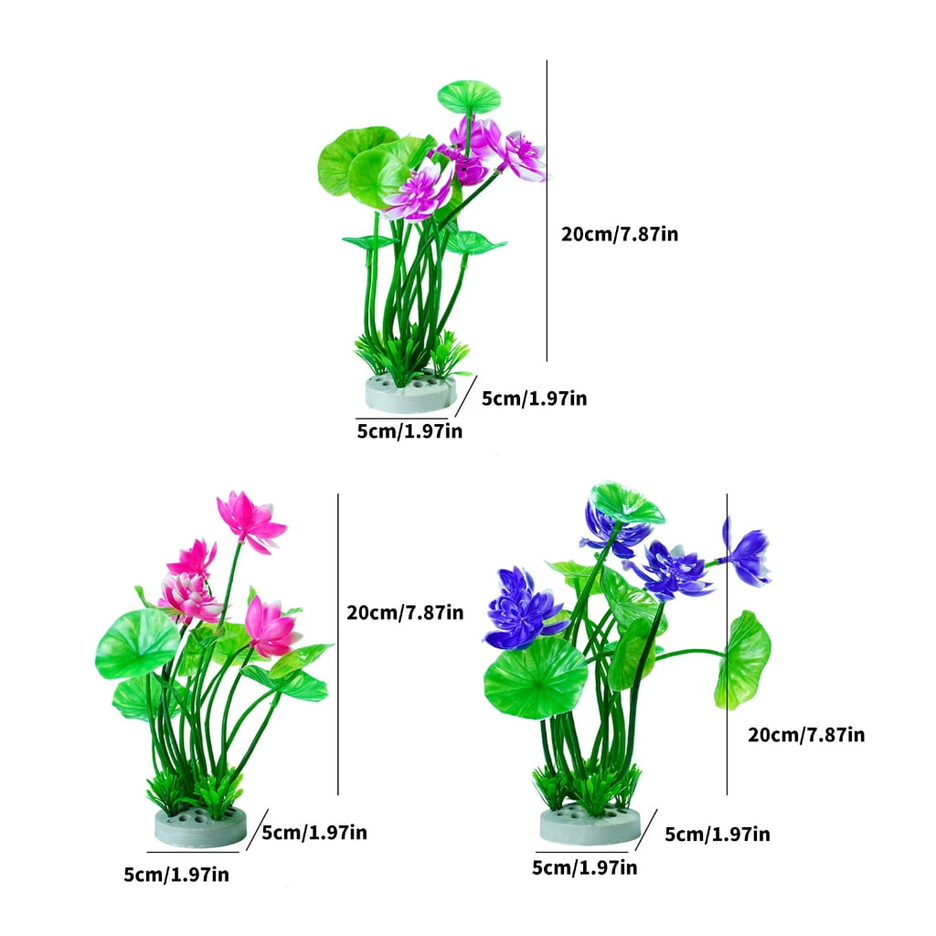 Fish Tanks Artificial Lotuses Simulation Landscape Large Plant FishTank Landscaping Fish Tanks Plant