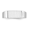 thumbnail image 4 of Real 14kt White Gold 5.5x10.5mm Closed Back Signet Ring Size: 6; for Adults and Teens; for Women and Men, 4 of 5