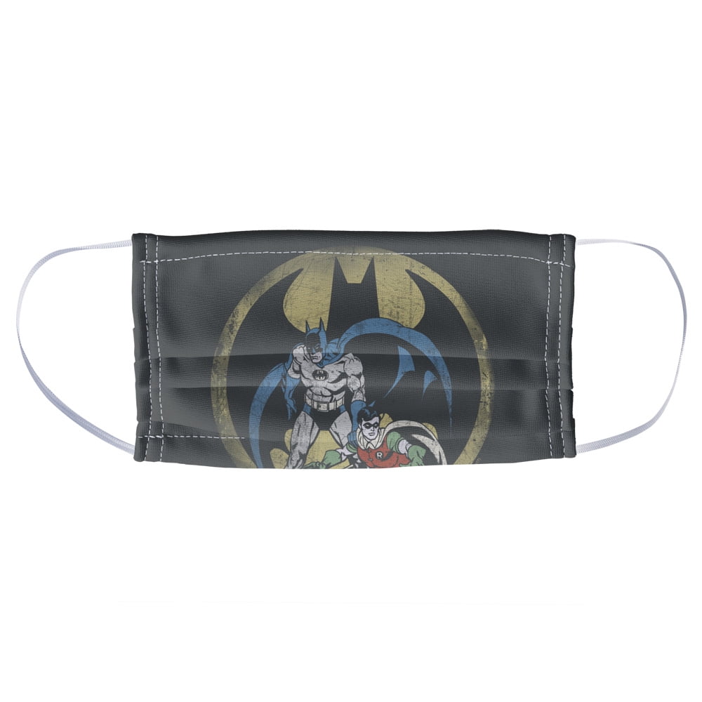 Batman and Robin Team 1-Ply Reusable Face Mask Covering, Unisex